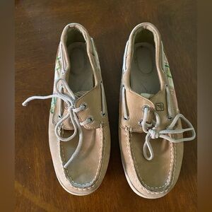 Sherry Brown with pink plaid topsides